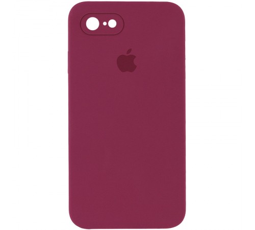 Чохол Silicone Case Square Full Camera Protective (AA) для Apple iPhone 7 / 8 / SE (2020) (4.7") Бордовий / Plum Чохол Silicone Case Square Full Camera Protective (AA) для Apple iPhone 7 / 8 / SE (2020) (4.7") Бордовий / Plum