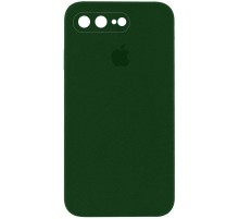 Чохол Silicone Case Square Full Camera Protective (AA) для Apple iPhone 7 plus / 8 plus (5.5") Зелений / Army green