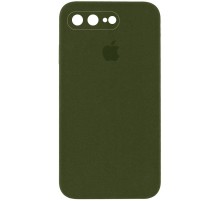 Чохол Silicone Case Square Full Camera Protective (AA) для Apple iPhone 7 plus / 8 plus (5.5") Зелений / Dark Olive