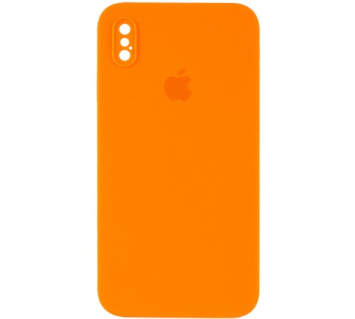 Чохол Silicone Case Square Full Camera Protective (AA) для Apple iPhone X / XS (5.8") Помаранчевий / Bright Orange Чохол Silicone Case Square Full Camera Protective (AA) для Apple iPhone X / XS (5.8") Помаранчевий / Bright Orange