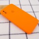 Чохол Silicone Case Square Full Camera Protective (AA) для Apple iPhone X / XS (5.8") Помаранчевий / Bright Orange