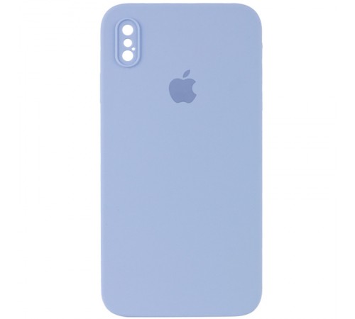 Чохол Silicone Case Square Full Camera Protective (AA) для Apple iPhone X / XS (5.8") Блакитний / Mist blue Чохол Silicone Case Square Full Camera Protective (AA) для Apple iPhone X / XS (5.8") Блакитний / Mist blue