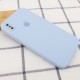 Чохол Silicone Case Square Full Camera Protective (AA) для Apple iPhone X / XS (5.8") Блакитний / Mist blue
