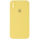 Чохол Silicone Case Square Full Camera Protective (AA) для Apple iPhone X / XS (5.8") Жовтий / Canary Yellow