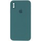 Чохол Silicone Case Square Full Camera Protective (AA) для Apple iPhone X / XS (5.8") Зелений / Pine green
