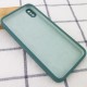 Чохол Silicone Case Square Full Camera Protective (AA) для Apple iPhone X / XS (5.8") Зелений / Pine green
