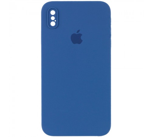 Чохол Silicone Case Square Full Camera Protective (AA) для Apple iPhone X / XS (5.8") Синій / Navy blue Чохол Silicone Case Square Full Camera Protective (AA) для Apple iPhone X / XS (5.8") Синій / Navy blue