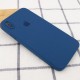 Чохол Silicone Case Square Full Camera Protective (AA) для Apple iPhone X / XS (5.8") Синій / Navy blue