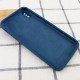 Чохол Silicone Case Square Full Camera Protective (AA) для Apple iPhone X / XS (5.8") Синій / Navy blue