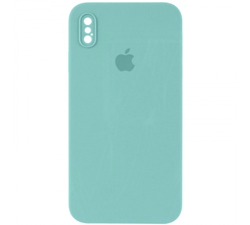 Чохол Silicone Case Square Full Camera Protective (AA) для Apple iPhone X / XS (5.8") Бірюзовий / Ice Blue Чохол Silicone Case Square Full Camera Protective (AA) для Apple iPhone X / XS (5.8") Бірюзовий / Ice Blue