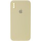 Чохол Silicone Case Square Full Camera Protective (AA) для Apple iPhone X / XS (5.8") Жовтий / Mellow Yellow