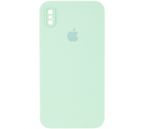Чохол Silicone Case Square Full Camera Protective (AA) для Apple iPhone X / XS (5.8") Бірюзовий / Light Turquoise Чохол Silicone Case Square Full Camera Protective (AA) для Apple iPhone X / XS (5.8") Бірюзовий / Light Turquoise