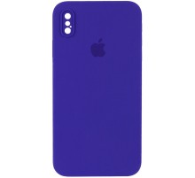 Чохол Silicone Case Square Full Camera Protective (AA) для Apple iPhone XS Max (6.5") Фіолетовий / Ultra Violet