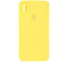 Чохол Silicone Case Square Full Camera Protective (AA) для Apple iPhone XS Max (6.5") Жовтий / Yellow