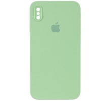 Чохол Silicone Case Square Full Camera Protective (AA) для Apple iPhone XS Max (6.5") М'ятний / Mint