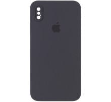 Чохол Silicone Case Square Full Camera Protective (AA) для Apple iPhone XS Max (6.5") Сірий / Dark Gray