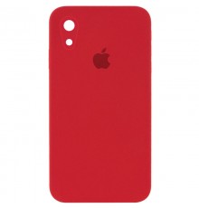 Чохол Silicone Case Square Full Camera Protective (AA) для Apple iPhone XR (6.1") Червоний / Camellia