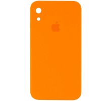 Чохол Silicone Case Square Full Camera Protective (AA) для Apple iPhone XR (6.1") Помаранчевий / Bright Orange