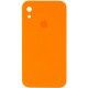 Чохол Silicone Case Square Full Camera Protective (AA) для Apple iPhone XR (6.1") Помаранчевий / Bright Orange