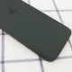 Чохол Silicone Case Square Full Camera Protective (AA) для Apple iPhone XR (6.1") Зелений / Black Green