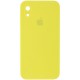 Чохол Silicone Case Square Full Camera Protective (AA) для Apple iPhone XR (6.1") Жовтий / Bright Yellow