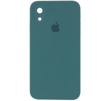 Чохол Silicone Case Square Full Camera Protective (AA) для Apple iPhone XR (6.1") Зелений / Pine green