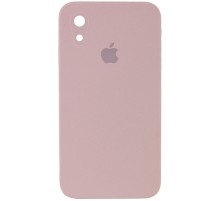 Чохол Silicone Case Square Full Camera Protective (AA) для Apple iPhone XR (6.1") Рожевий / Pink Sand
