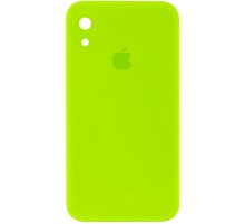 Чохол Silicone Case Square Full Camera Protective (AA) для Apple iPhone XR (6.1") Салатовий / Neon green