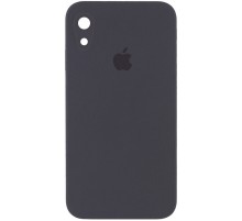 Чохол Silicone Case Square Full Camera Protective (AA) для Apple iPhone XR (6.1") Сірий / Dark Gray