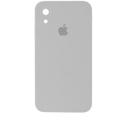 Чохол Silicone Case Square Full Camera Protective (AA) для Apple iPhone XR (6.1") Сірий / Light Grey