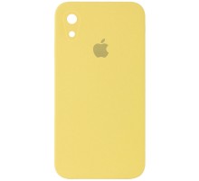 Чохол Silicone Case Square Full Camera Protective (AA) для Apple iPhone XR (6.1") Жовтий / Canary Yellow