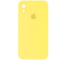 Чохол Silicone Case Square Full Camera Protective (AA) для Apple iPhone XR (6.1") Жовтий / Yellow