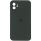 Чохол Silicone Case Square Full Camera Protective (AA) для Apple iPhone 11 (6.1") Зелений / Black Green