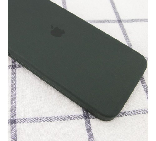 Чохол Silicone Case Square Full Camera Protective (AA) для Apple iPhone 11 (6.1") Зелений / Black Green Чохол Silicone Case Square Full Camera Protective (AA) для Apple iPhone 11 (6.1") Зелений / Black Green