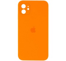 Чохол Silicone Case Square Full Camera Protective (AA) для Apple iPhone 11 (6.1") Помаранчевий / Bright Orange