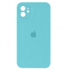 Чохол Silicone Case Square Full Camera Protective (AA) для Apple iPhone 11 (6.1") Бірюзовий / Marine Green