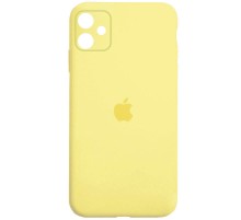 Чохол Silicone Case Square Full Camera Protective (AA) для Apple iPhone 11 (6.1") Жовтий / Yellow