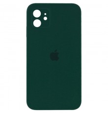 Чохол Silicone Case Square Full Camera Protective (AA) для Apple iPhone 11 (6.1") Зелений / Dark green