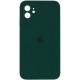 Чохол Silicone Case Square Full Camera Protective (AA) для Apple iPhone 11 (6.1") Зелений / Dark green