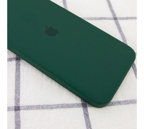 Чохол Silicone Case Square Full Camera Protective (AA) для Apple iPhone 11 (6.1") Зелений / Dark green Чохол Silicone Case Square Full Camera Protective (AA) для Apple iPhone 11 (6.1") Зелений / Dark green