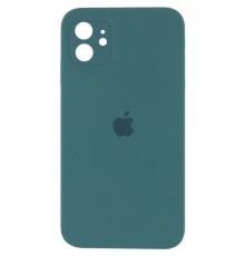 Чохол Silicone Case Square Full Camera Protective (AA) для Apple iPhone 11 (6.1") Зелений / Pine green
