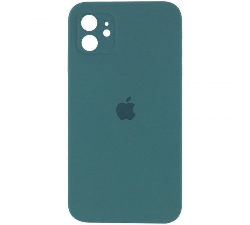 Чохол Silicone Case Square Full Camera Protective (AA) для Apple iPhone 11 (6.1") Зелений / Pine green Чохол Silicone Case Square Full Camera Protective (AA) для Apple iPhone 11 (6.1") Зелений / Pine green