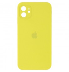 Чохол Silicone Case Square Full Camera Protective (AA) для Apple iPhone 11 (6.1") Жовтий / Bright Yellow