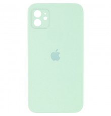 Чохол Silicone Case Square Full Camera Protective (AA) для Apple iPhone 11 (6.1") Бірюзовий / Light Turquoise