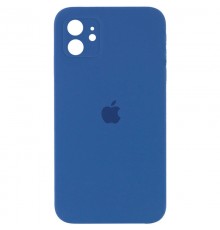 Чохол Silicone Case Square Full Camera Protective (AA) для Apple iPhone 11 (6.1") Синій / Navy blue