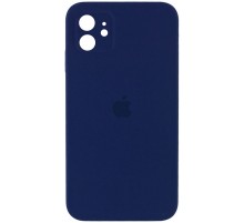 Чохол Silicone Case Square Full Camera Protective (AA) для Apple iPhone 11 (6.1") Темно-синій / Midnight blue