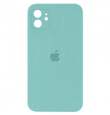 Чохол Silicone Case Square Full Camera Protective (AA) для Apple iPhone 11 (6.1") Бірюзовий / Ice Blue