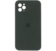 Чохол Silicone Case Square Full Camera Protective (AA) для Apple iPhone 11 Pro (5.8") Зелений / Black Green