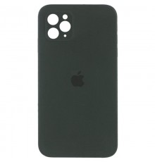 Чохол Silicone Case Square Full Camera Protective (AA) для Apple iPhone 11 Pro (5.8") Зелений / Black Green