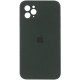 Чохол Silicone Case Square Full Camera Protective (AA) для Apple iPhone 11 Pro (5.8") Зелений / Black Green